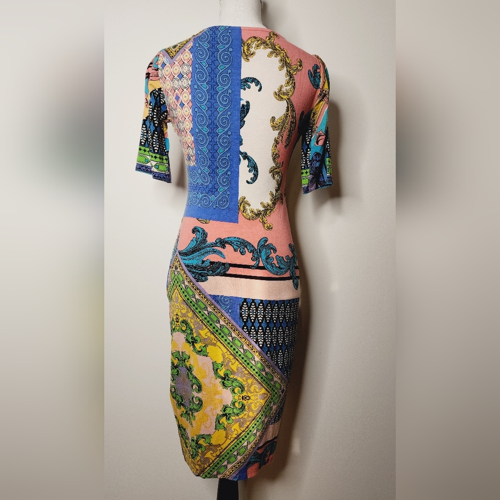 HALE BOB Bodycon Multicolor Print Dress Small - Picture 3 of 8
